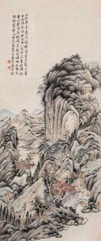 张宗苍 癸酉（1753）作 苍山秀水 立轴